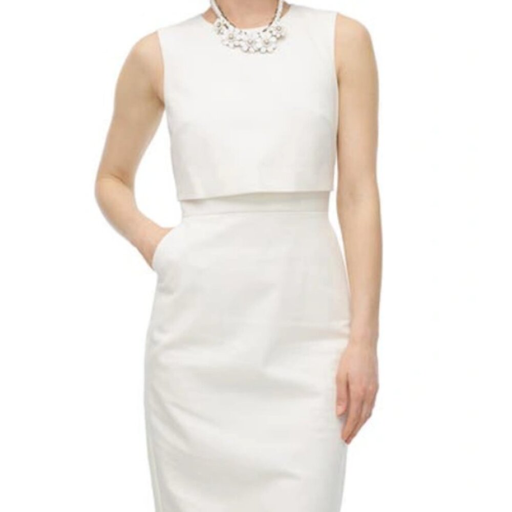 Bundle of 2 J. Crew Going Places Dresses (Size 0)(White)(Navy)